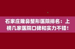 隆鼻手术最好的医院是哪家？求专家解答！